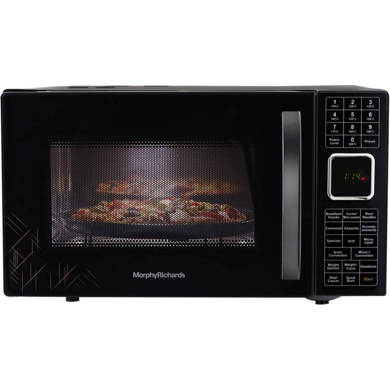 Morphy Richards Convection Microwave Oven 27 L Black Deodorizer Child-Lock 200 Auto-Cook Menus (27CGF)