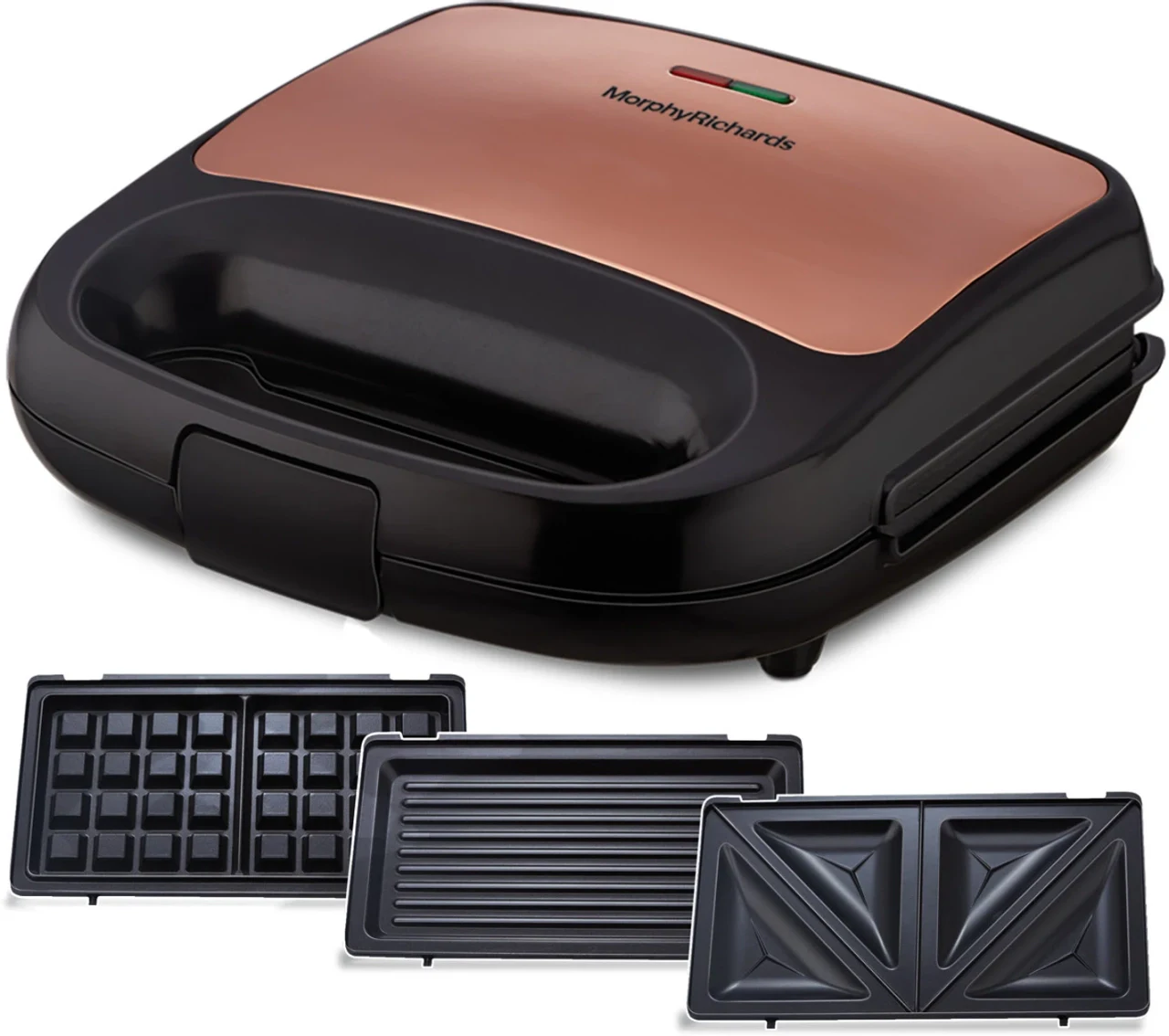 Morphy Richards LUXE TWG Grill, Toast, Waffle (Rose Gold, Black)