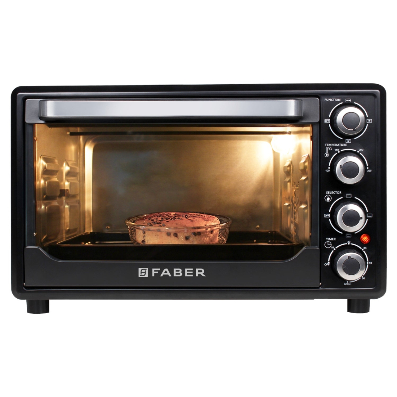 Faber Oven Toaster Griller FOTG 45L 360° Convection 6-Stage Heating Auto Shut-Off Black