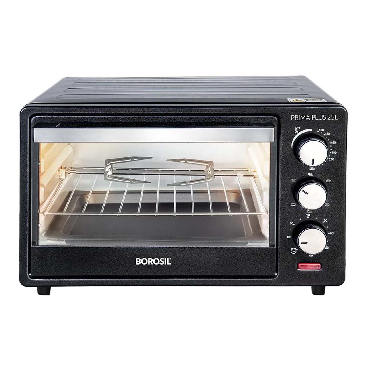 Borosil 1600W Prima Plus 25L OTG Oven Toaster Grill - Black