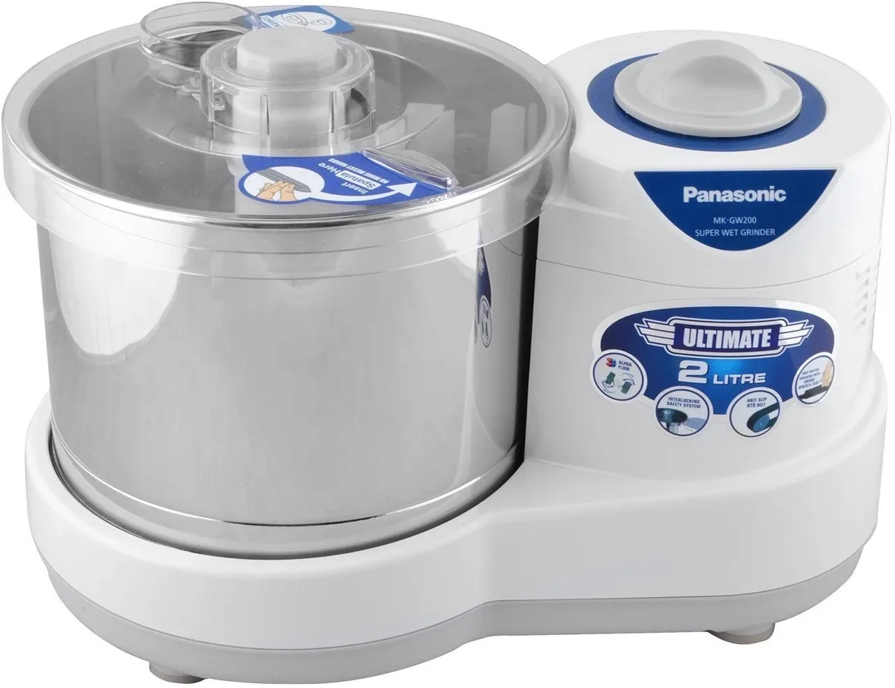 2 L Wet Grinder (MK-GW200PLW, White)