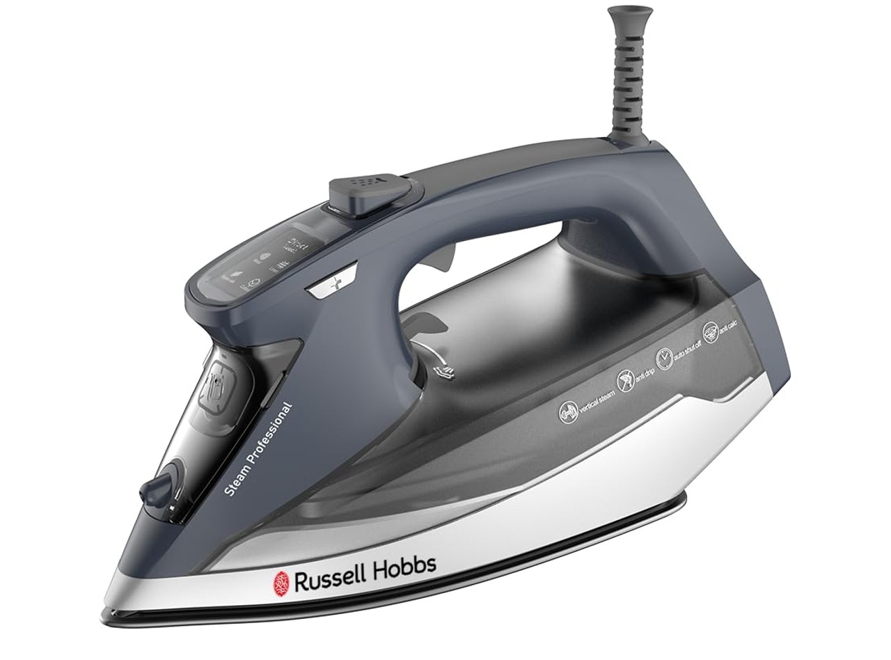 Russell Hobbs Digisteam 2800W Steam Iron with Ceramic Soleplate and Digital Touch Display - Silver