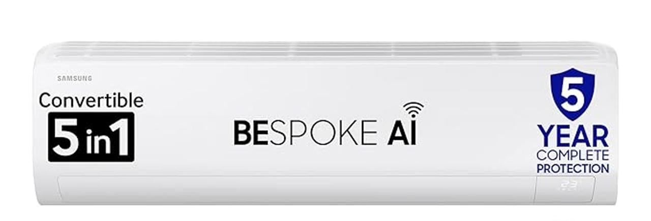 Samsung 1.5 Ton 3 Star AI Inverter Smart Split AC (WiFi, 4 Way swing, 5 Step Convertible, BESPOKE AI AR50F18D13HNNA)