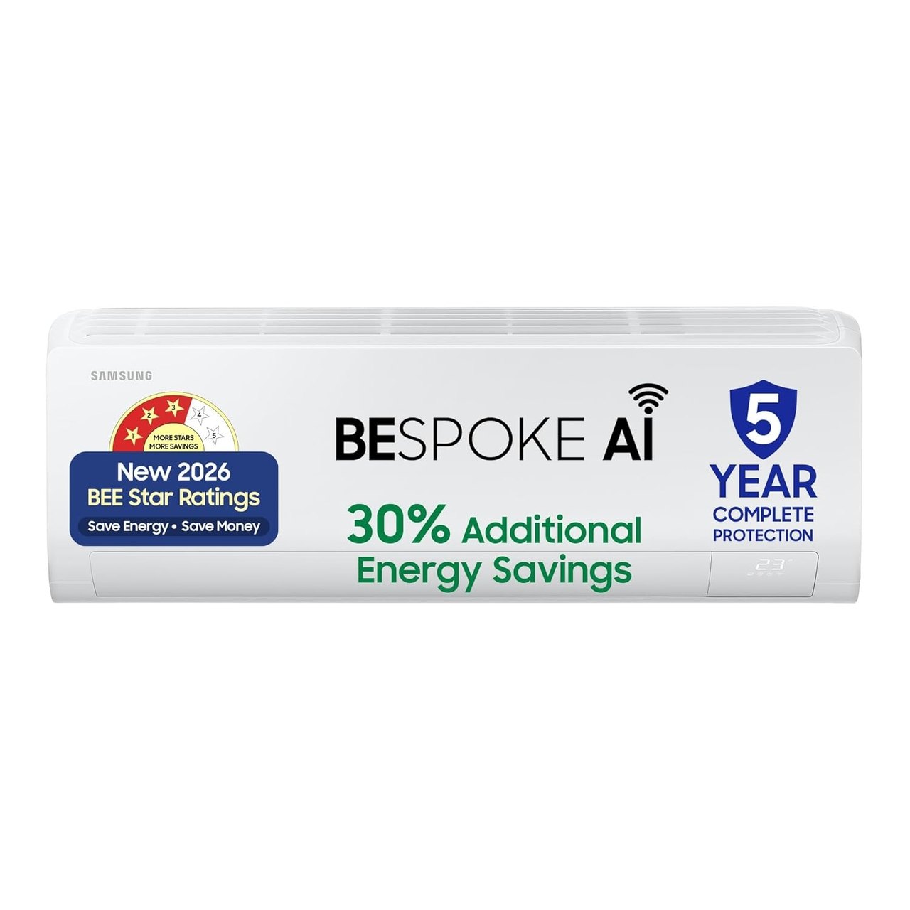 Samsung 2 Ton 3 Star Bespoke AI Inverter Smart Split AC (AR50H24D1XHNNA, White)