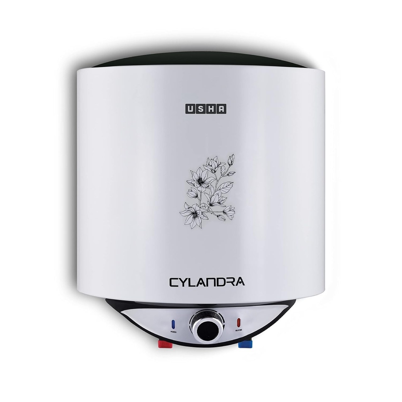 Usha Cylandra 15 Litre Storage Water Heater With Free Installation (White), Wall Mounting