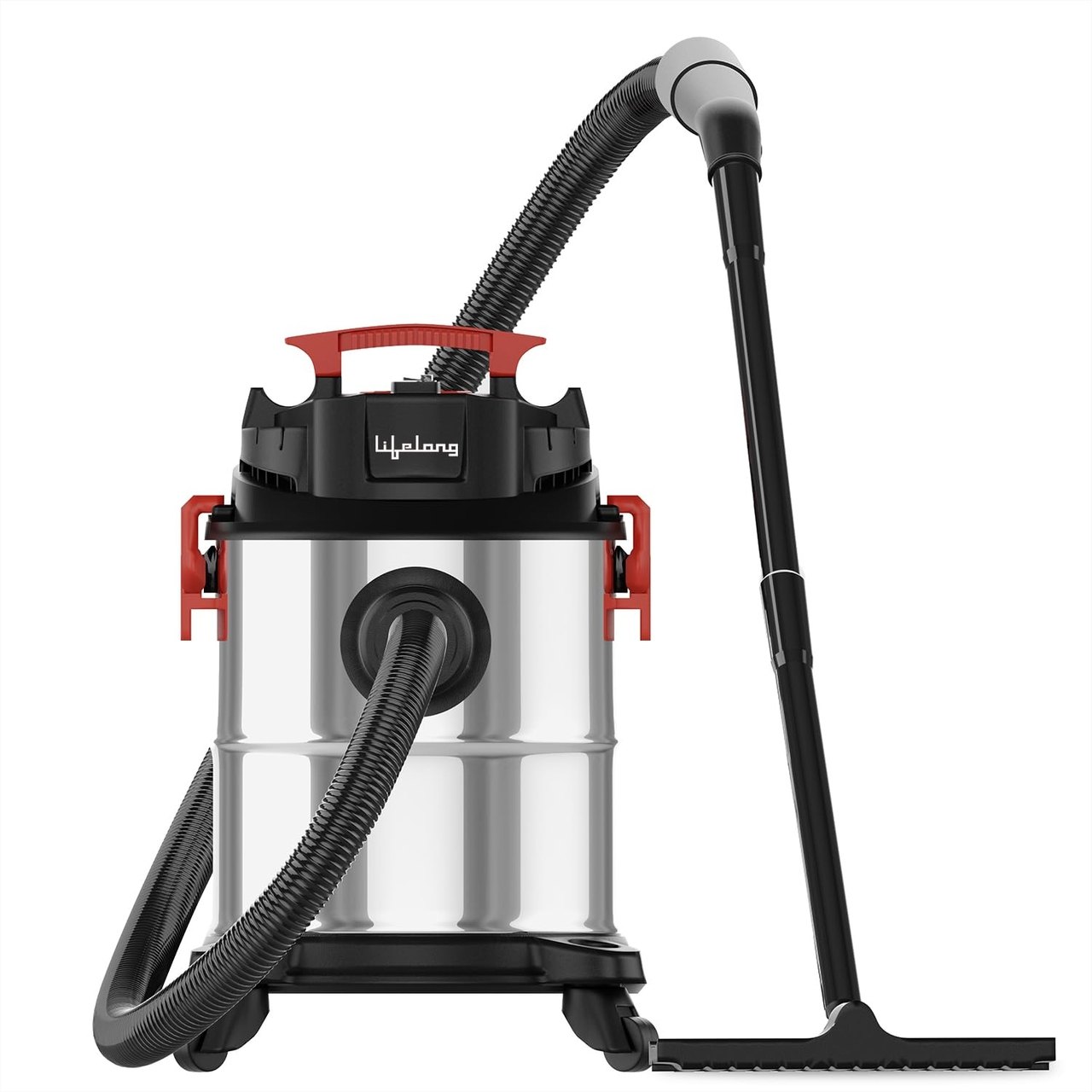 Lifelong Aspire ZX Wet & Dry Vacuum Cleaner 1200W, LLVC20 - (Black/Red/Steel)