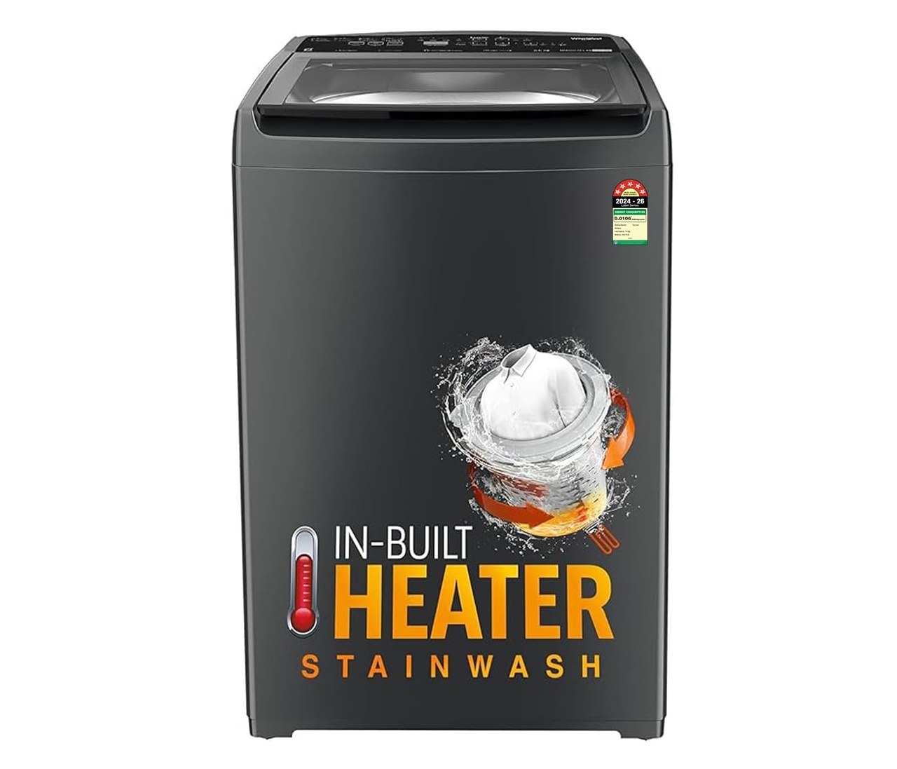 Fully Automatic Top Load Washing Machine 7 Kg 5 Star StainWash with In-Built Heater (Magic Clean Pro, 10YMW) - Grey