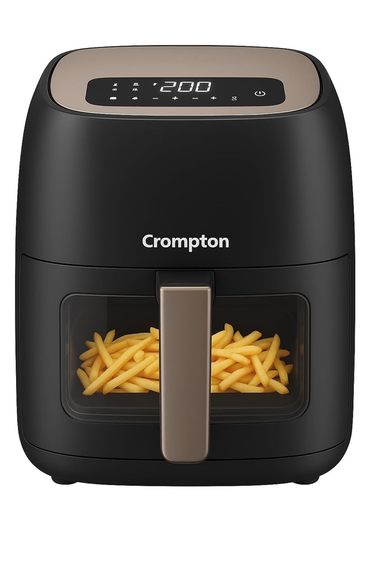 Crompton Ameo DLX 4.2L Digital Air Fryer With Live Cooking Window - Black
