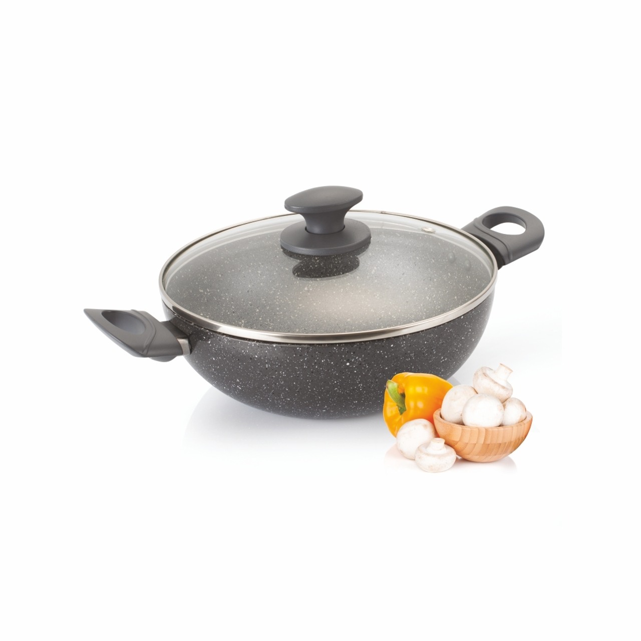 Alda Marbello Non-Stick Deep Wok With Lid 28cm - 4.3 Litre