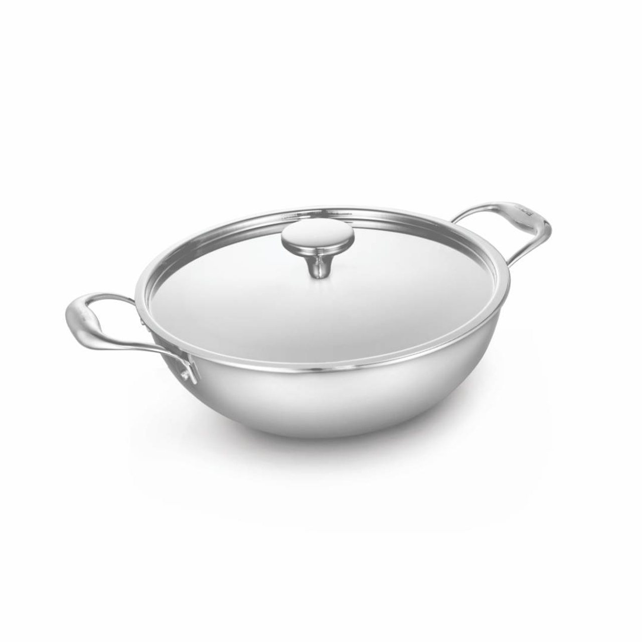 Alda Primero Tri-ply Stainless Steel Deep Wok With Lid 20cm, 1.7 Litre