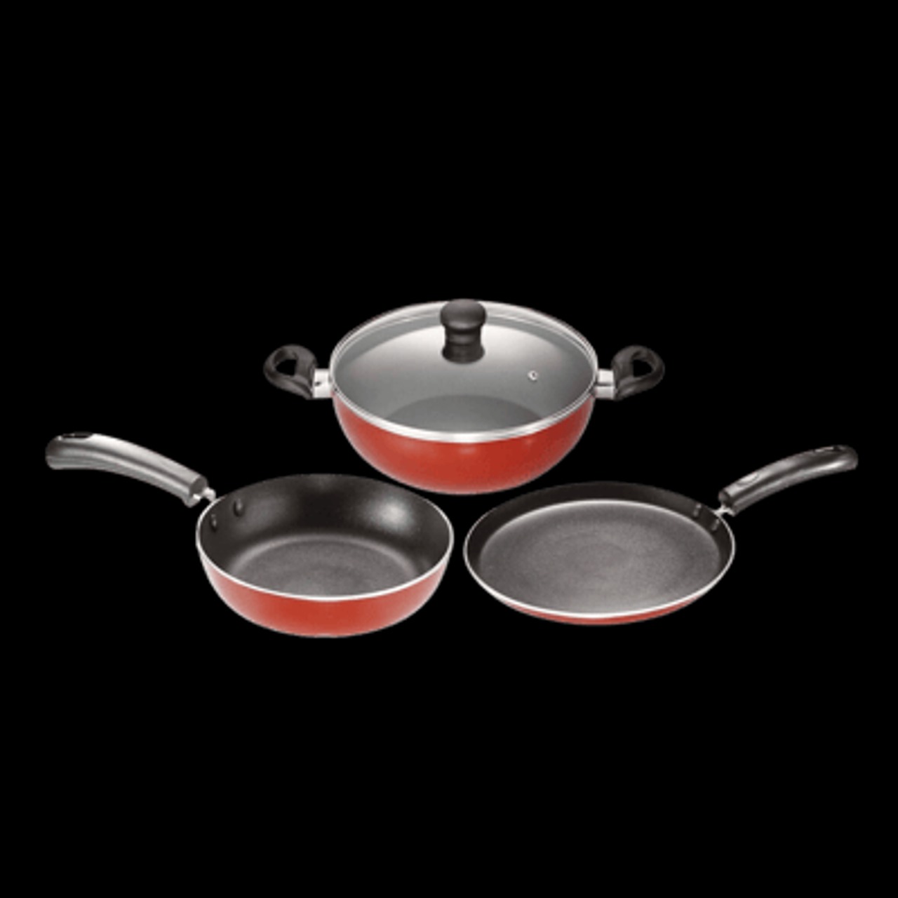 Butterfly Kroma KCP-3 Non-Stick Coated Cookware Set - Red