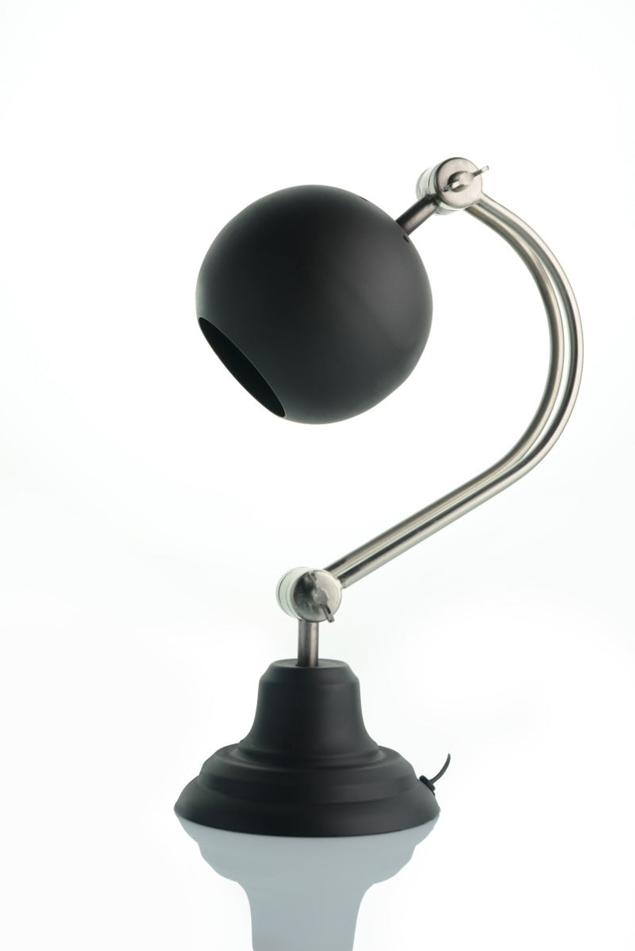 The Globe Poulsen Double Adjustable Table Lamp - Silver Black