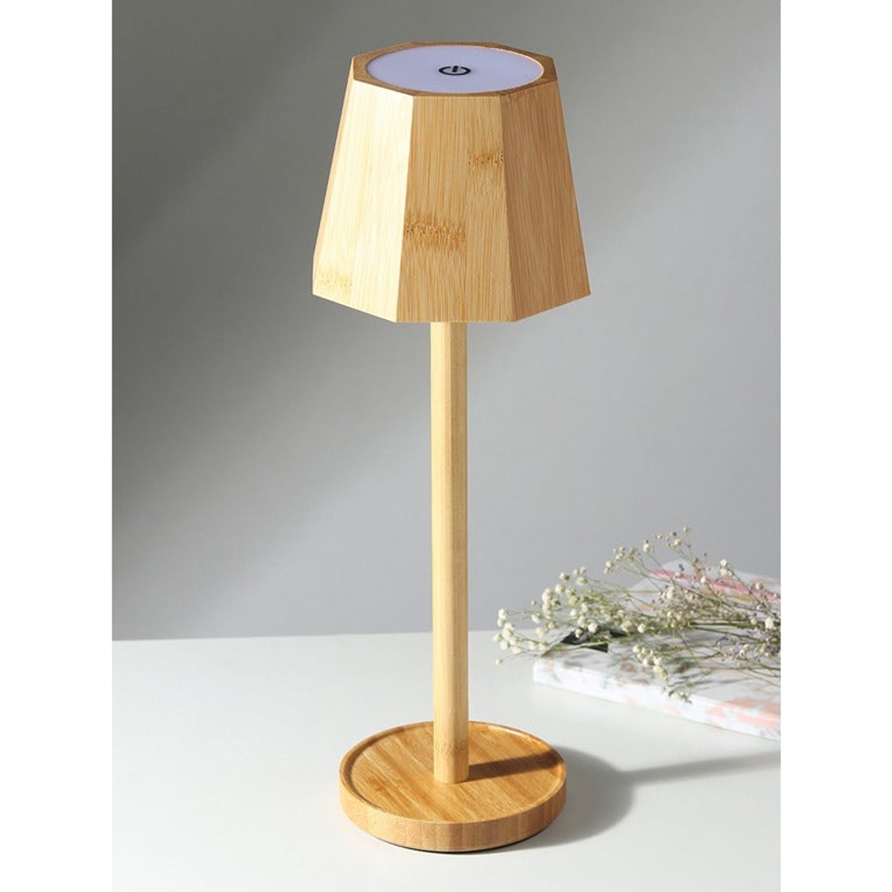 Ellis Wood Touch Lamp - Natural Wood