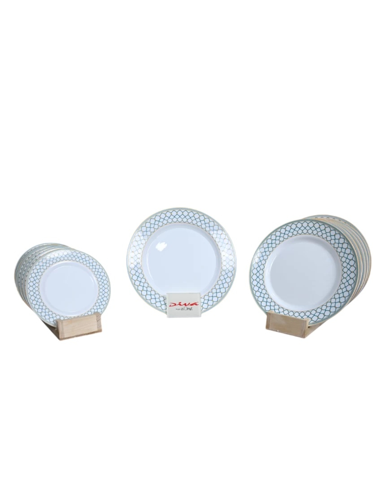 Borosil Flare Series 37-Piece Opal Glass Dinner Set Selina Green