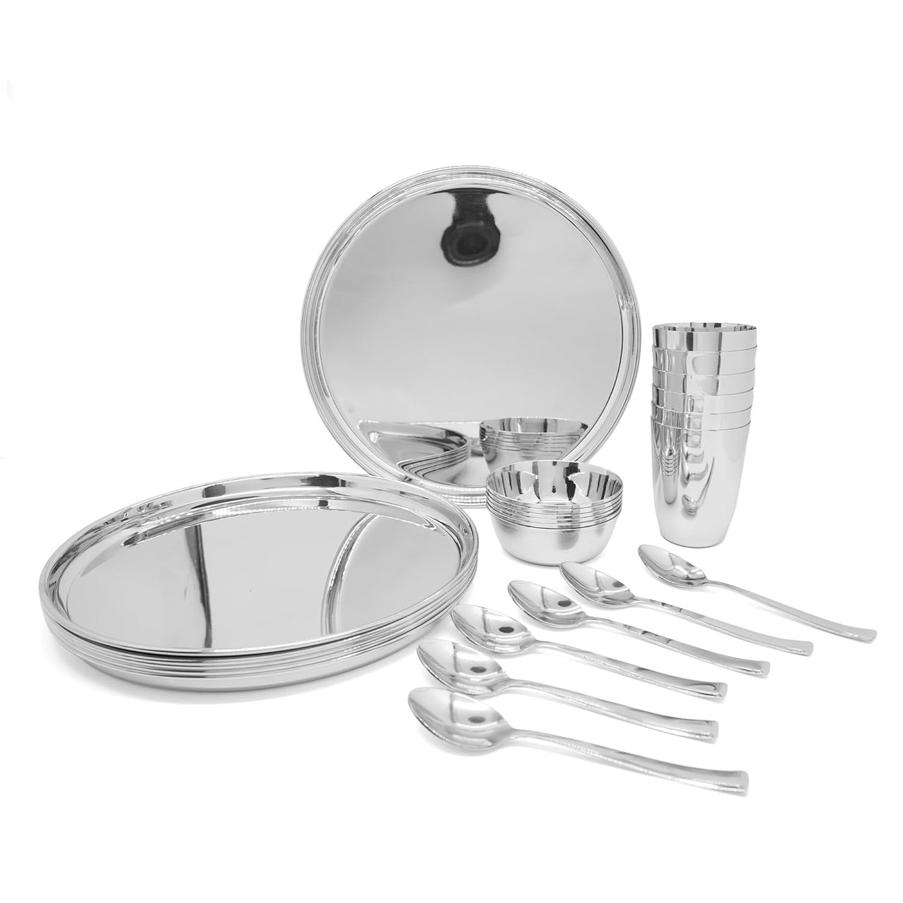 Suncasa Festa Stainless Steel Dinner Set of 24 Pieces Premium Dining Collection