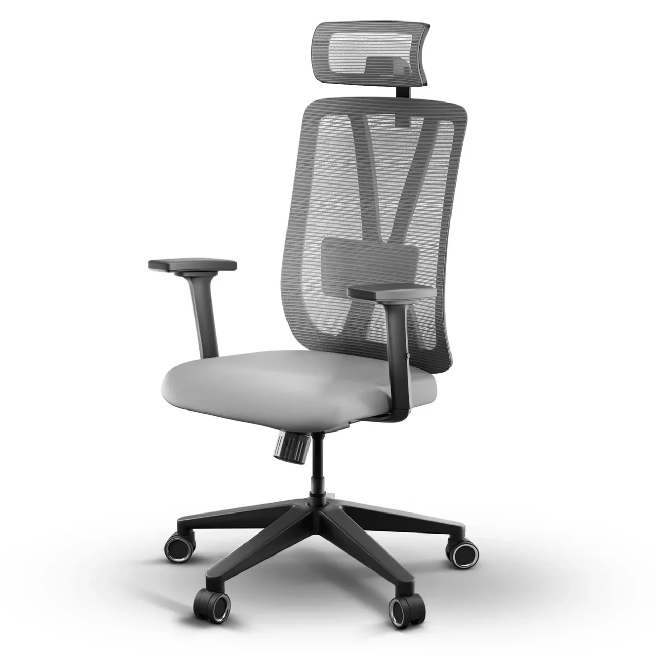 Frido AeroMesh Classic Ergo Chair With Headrest - Grey