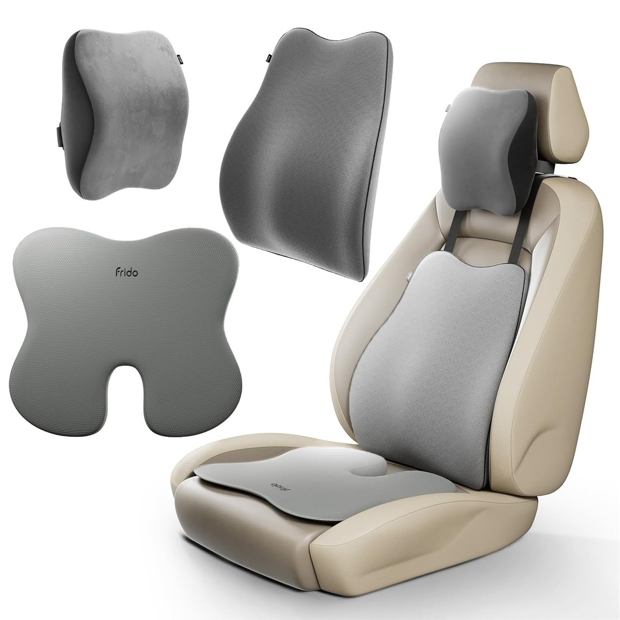 Frido Ultimate Car Comfort Bundle - Grey