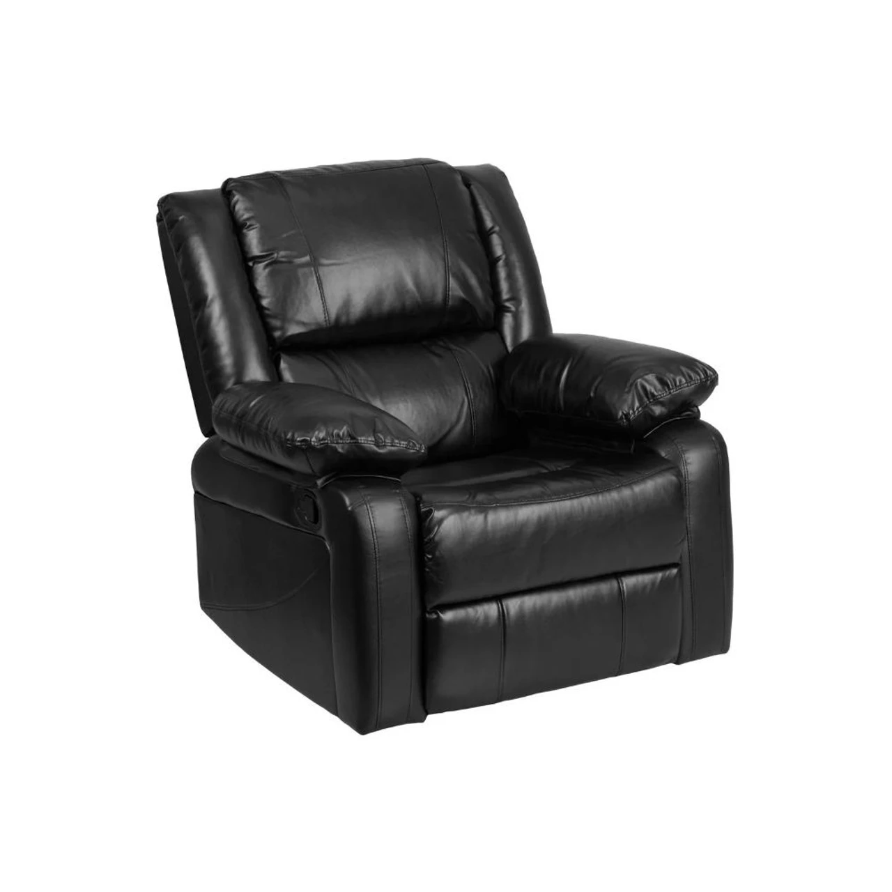 Hidenchic Leatherette Recliner Chair Bingo Manual Push Back Black 89x93x94 cm