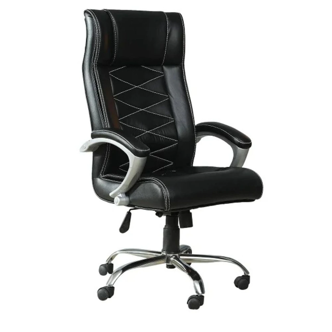 Hidenchic Ergonomic High Back Office Chair with Adjustable Seat Height, Leatherette, Black