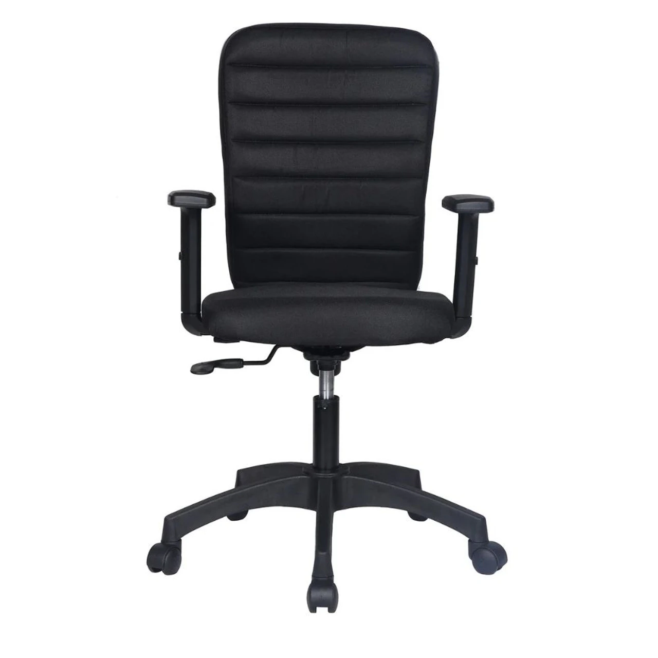 Hidenchic Benita Medium Back Ergonomic Office Chair with Cushioned Fabric Seat and Casters - Black