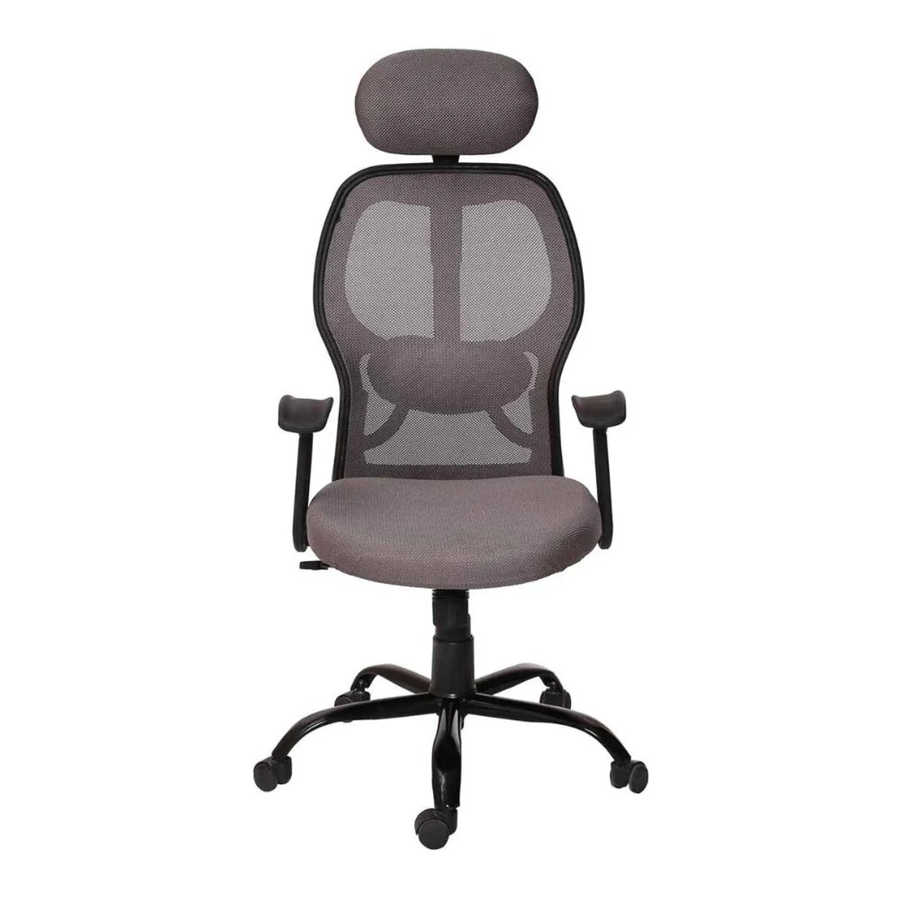 Hidenchic Schuller High Back Ergonomic Office Chair with Cushioned Fabric Seat and Casters - Grey