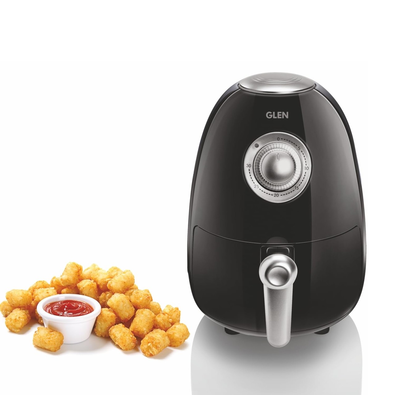 Glen SA 3045 800 W Air Fryer - 2 Litre - Black & Silver