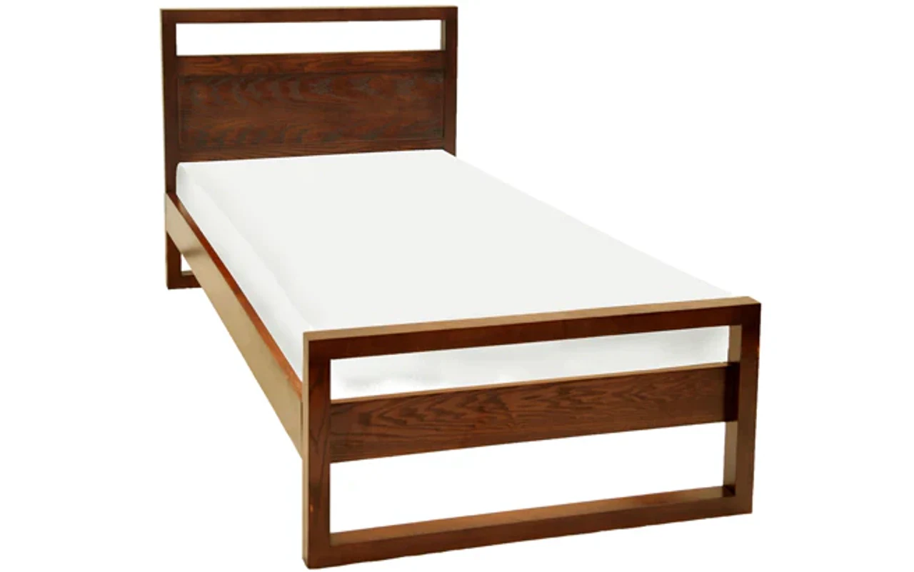 Hidenchic Chatel Single Bed In Walnut Finish