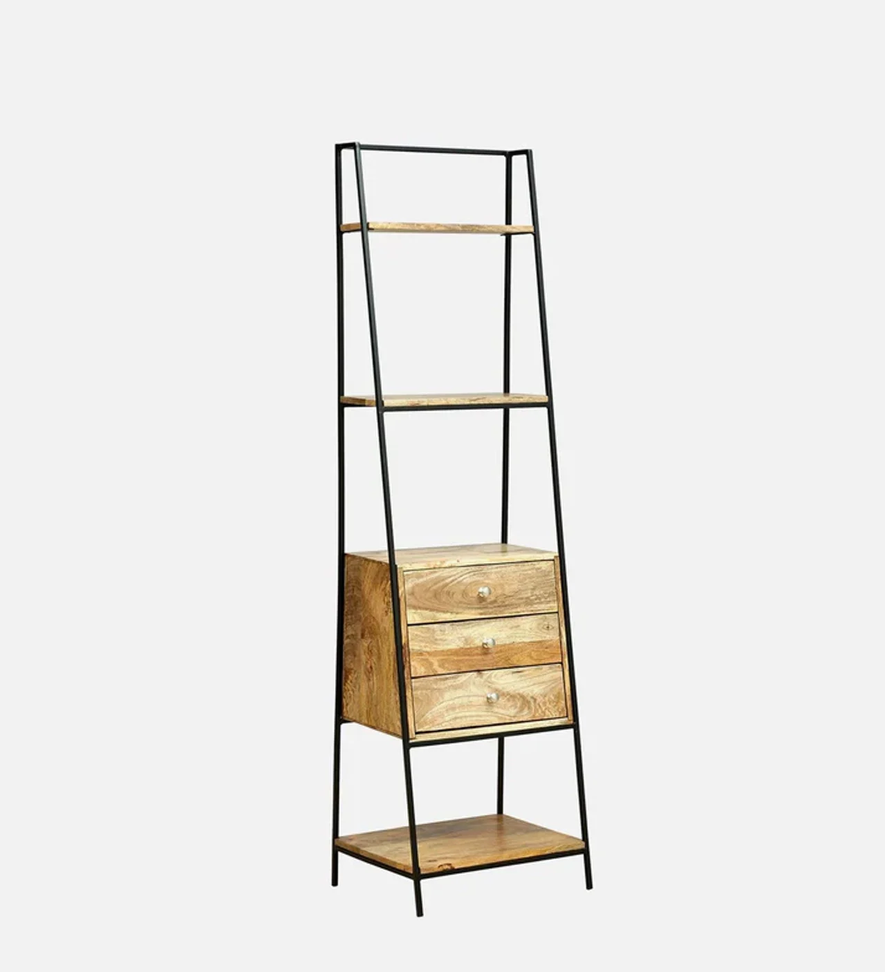 Hidenchic Mango Wood Book Shelf In Natural Polish Shade