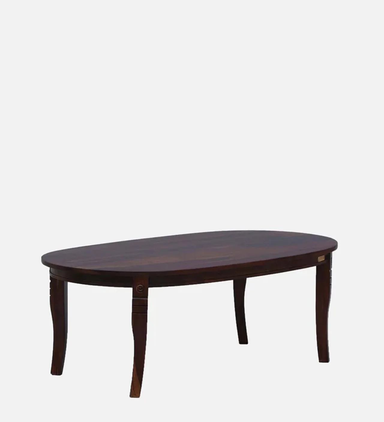 Hidenchic Azaro Sheesham Wood Oval Coffee Table In Provincial Teak Polish