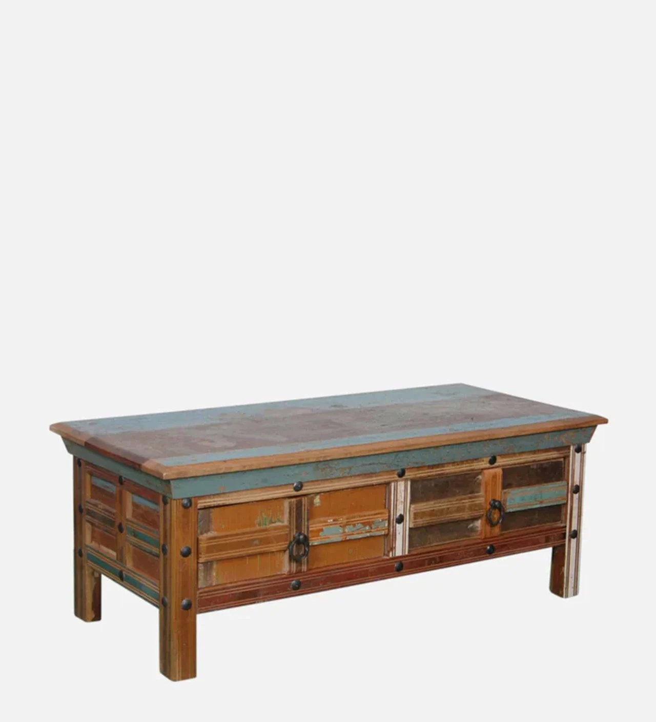 Hidenchic Carl Reclaimed Wood Coffee Table In Distress Polish Shade