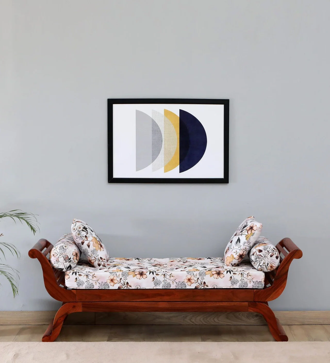 Hidenchic Solid Wood Recamier in Honey Oak Finish