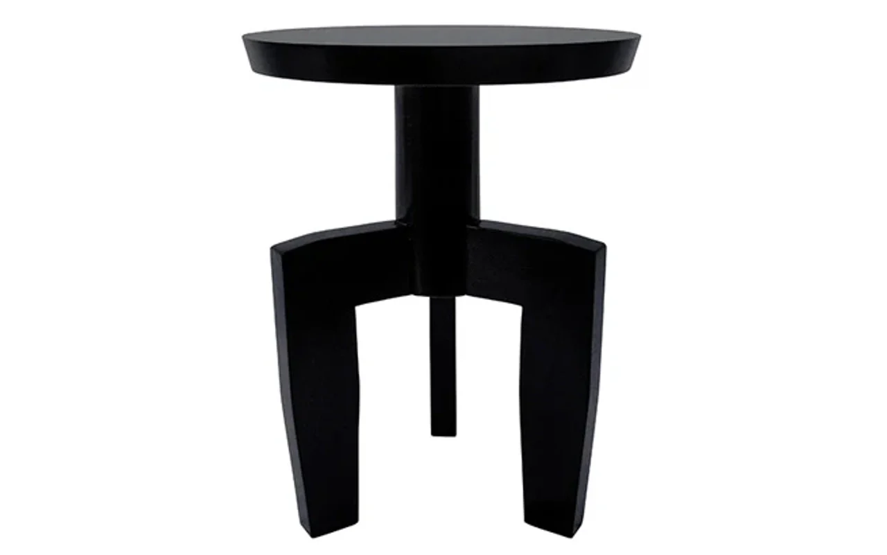 Hidenchic Loret - Solid Wood End Table In Walnut Polish Finish