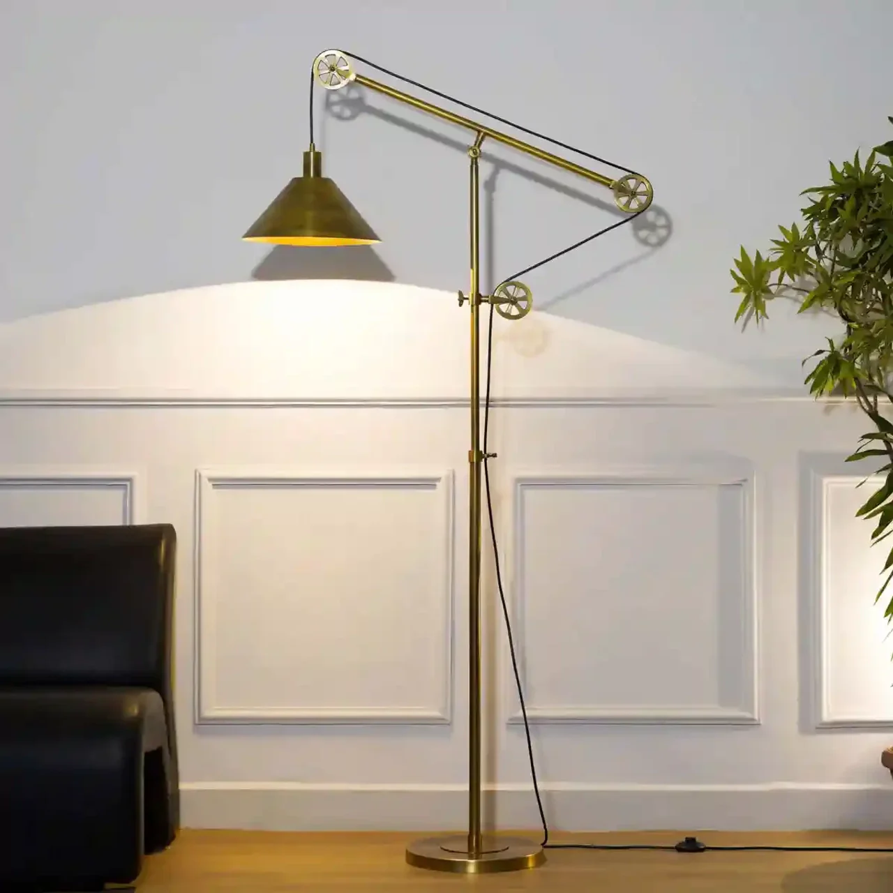 Kapoor Lights Holborn Classic Dome Swivel Arm Floor Lamp