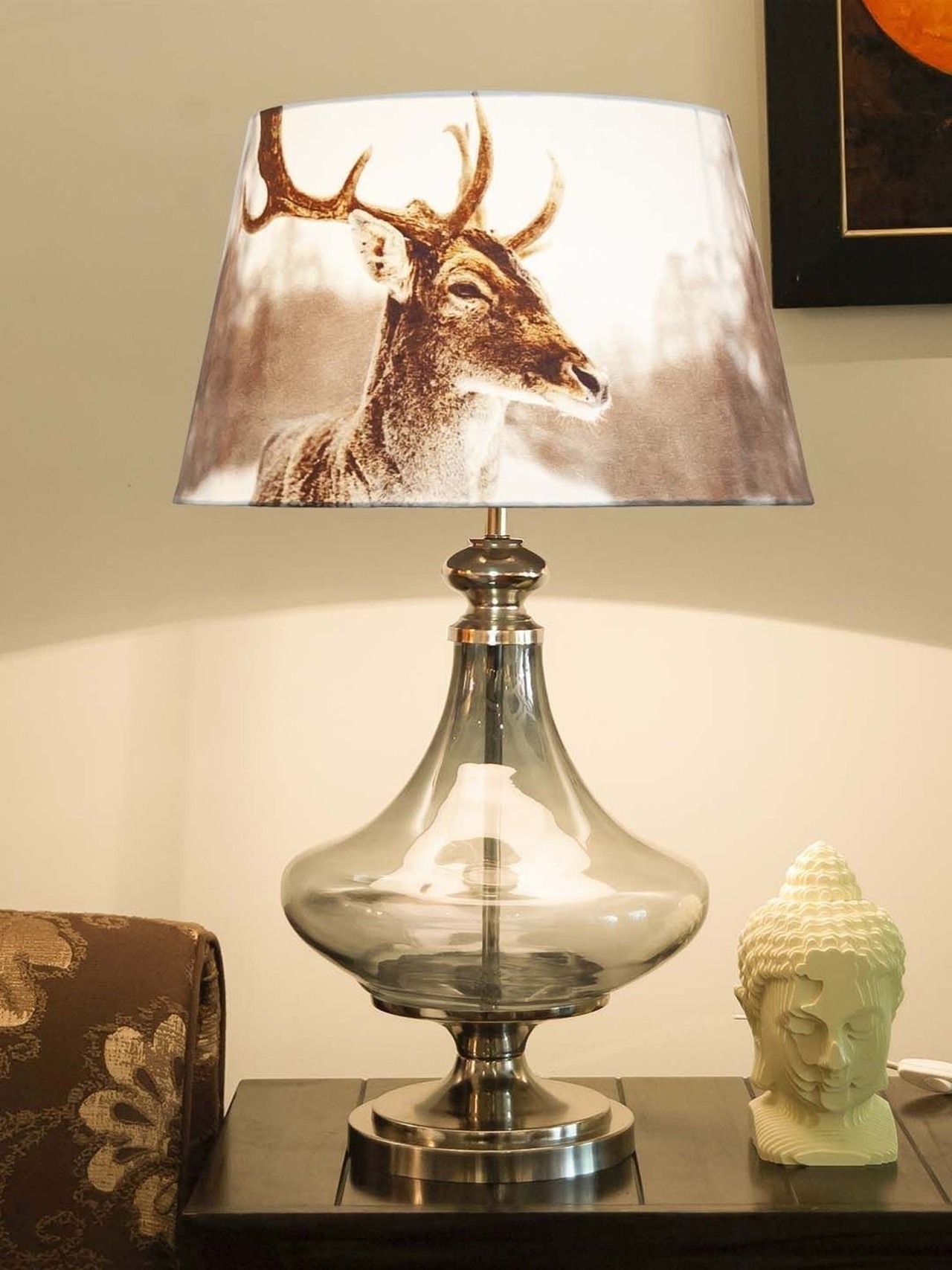 Kapoor Lights Delicea Blue Luster Metal & Glass Table Lamp