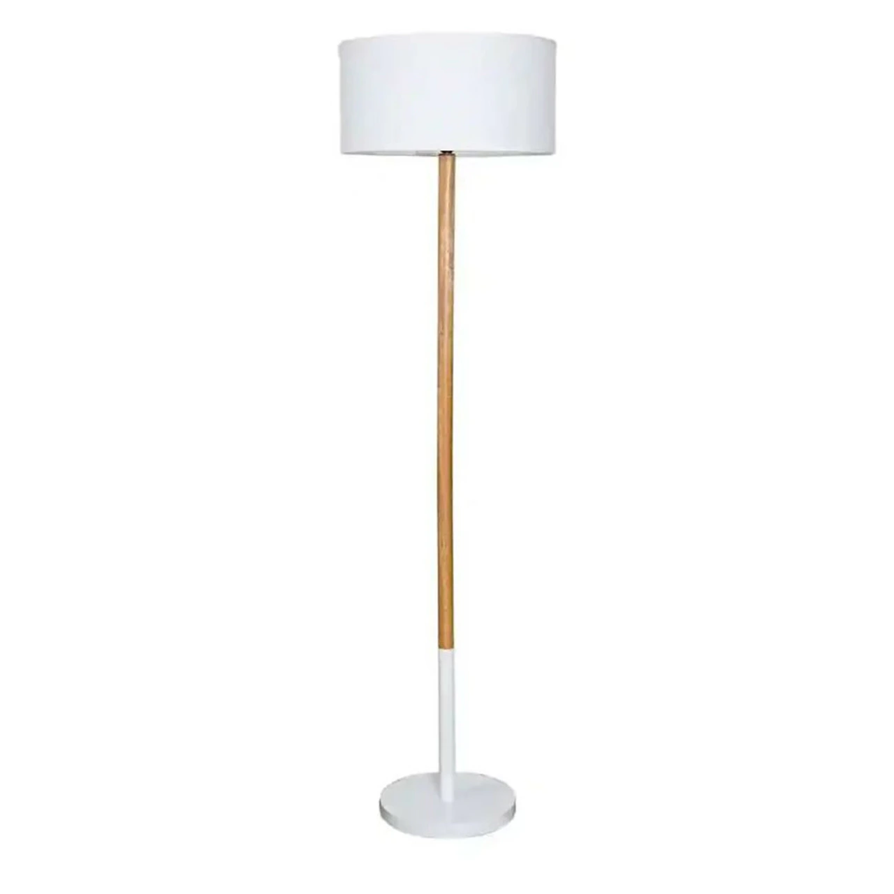 Kapoor Lights Unicor Fusion Floor Lamp with White Cotton Shade