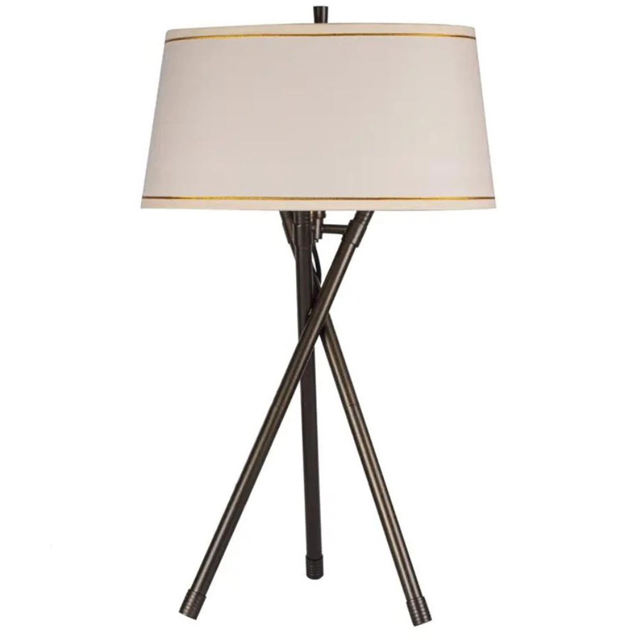 Kapoor Lights Table Lamp Hesser Antique Pewter Tripod Industrial Style