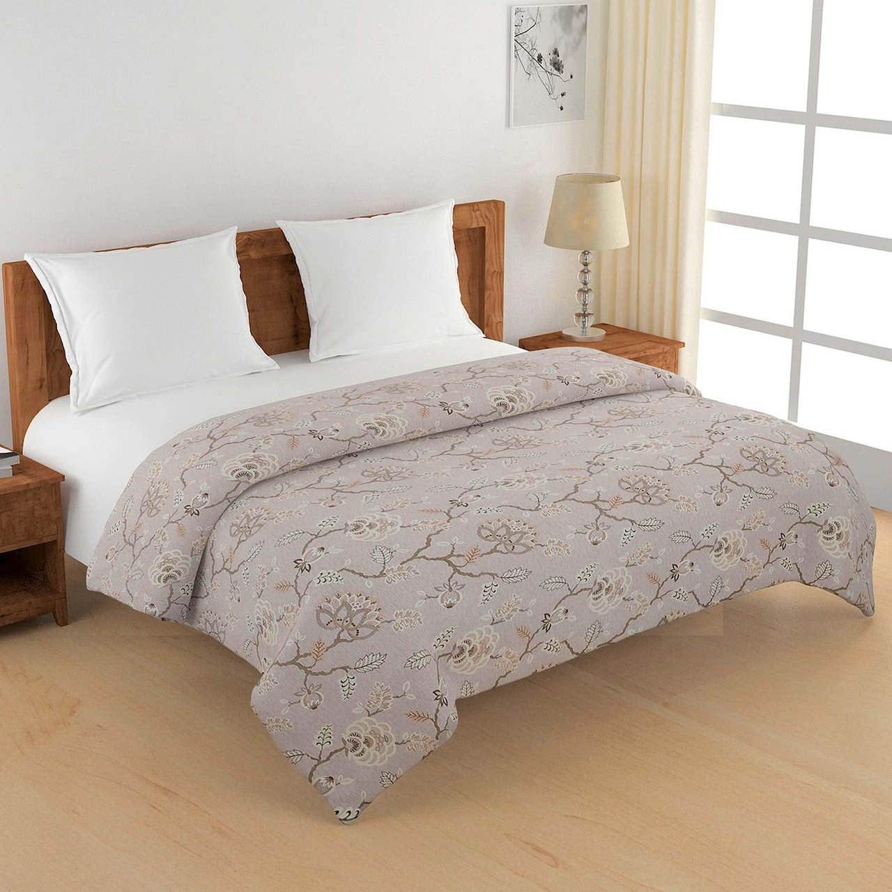 Swayam Ananda Cotton Floral Print Double Comforter