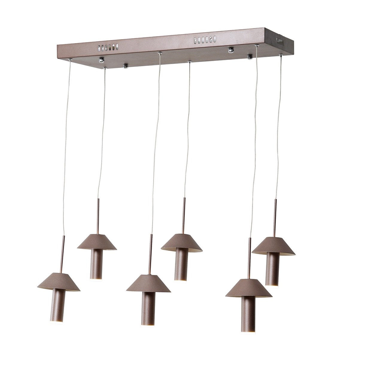 Kapoor Lights - E Illuminations Dorcia Brown Metal Hat Drop Led Hanging Light