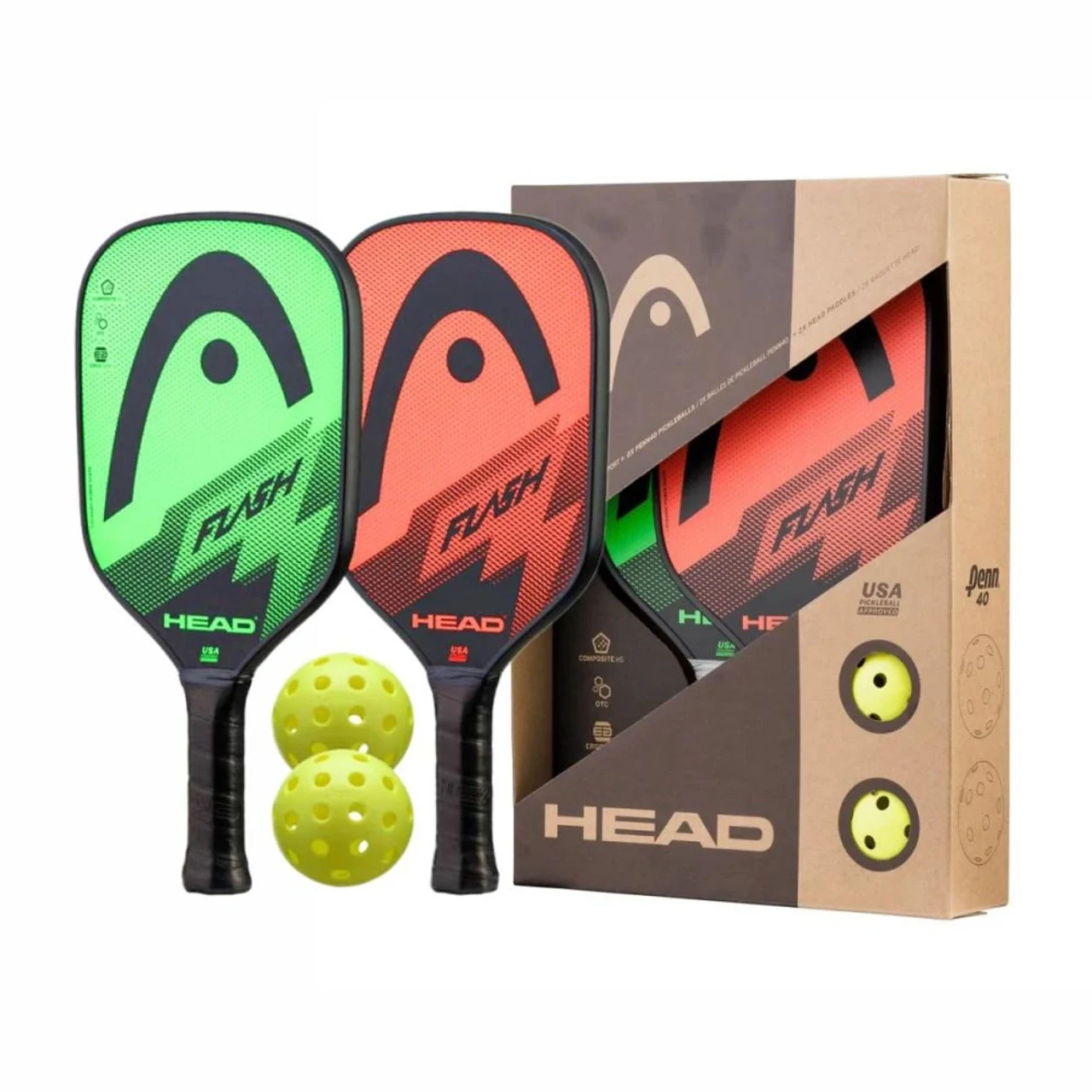 Head Pickleball Paddle Flash Pack with Sling Bag and Balls