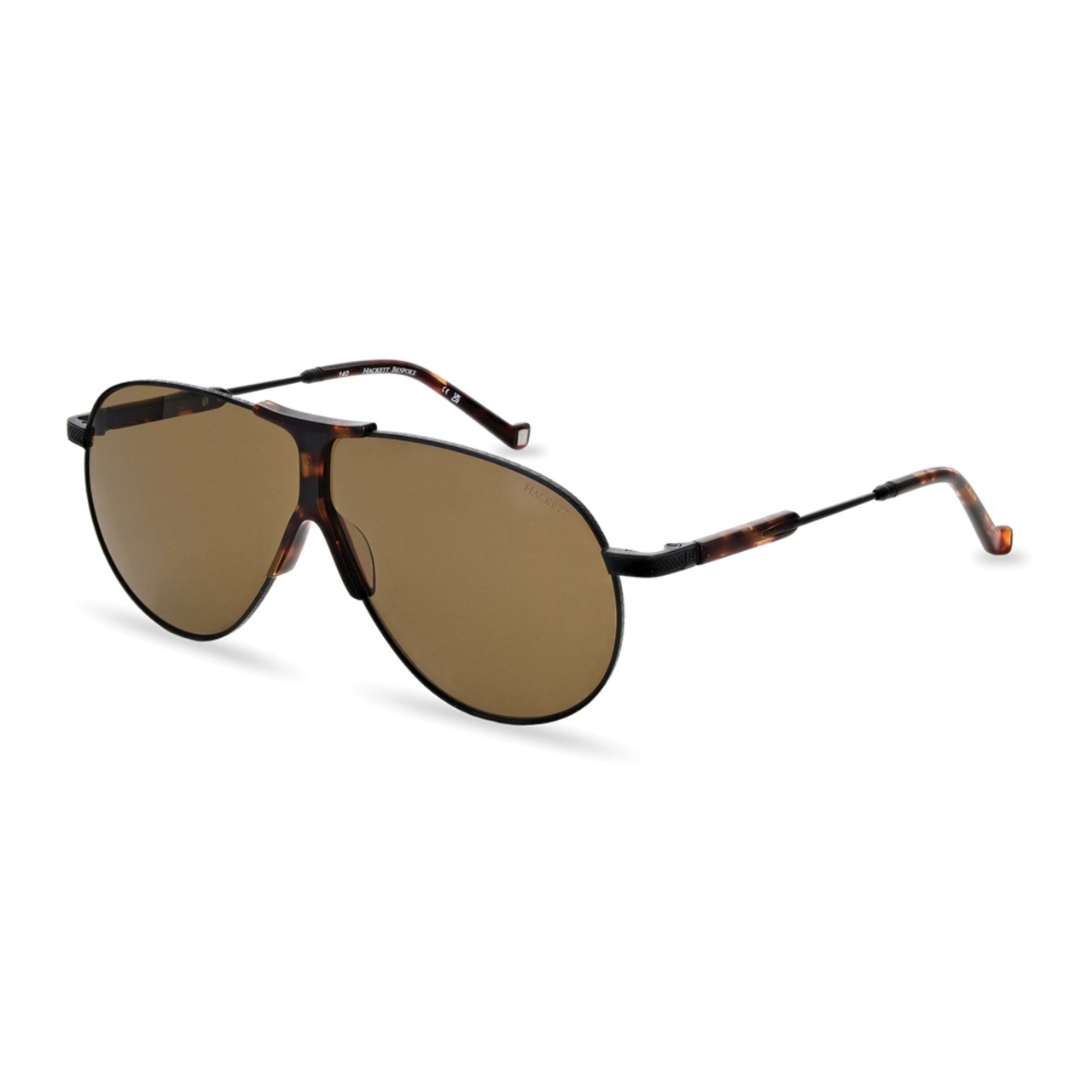 Hackett Bespoke Sunglasses 916 002 Matt Black/S. Brown Lens 63/04-140