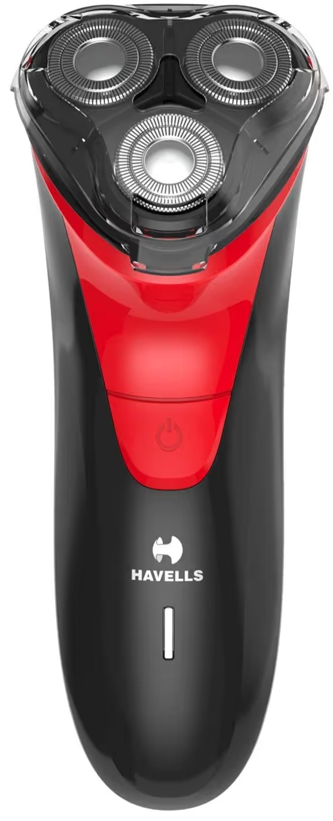 Havells Male RS7005-3 Head Rotary Shaver with Built in Pop-Up Trimmer for Wet & Dry Shave; IPX7 Waterproof; Protection from Cuts (Black & Red)