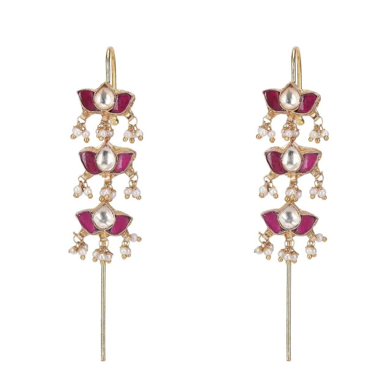 Art Karat Eshika 22k Gold Plated Earpin