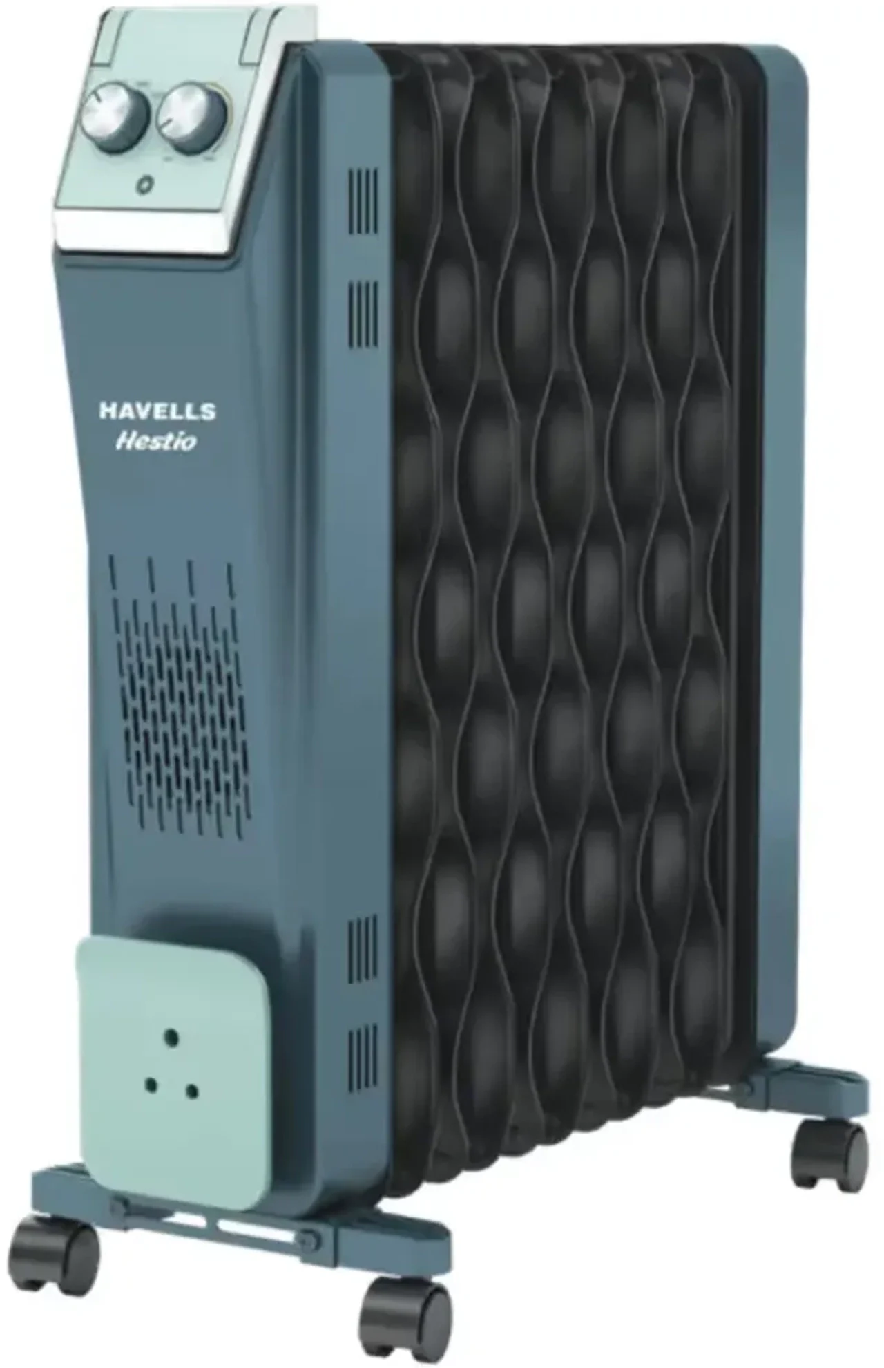 Havells Hestio PTC Fan Oil Filled Radiator Room Heater 2900W 11 Wave Fins Thermostatic Heat Control Grey