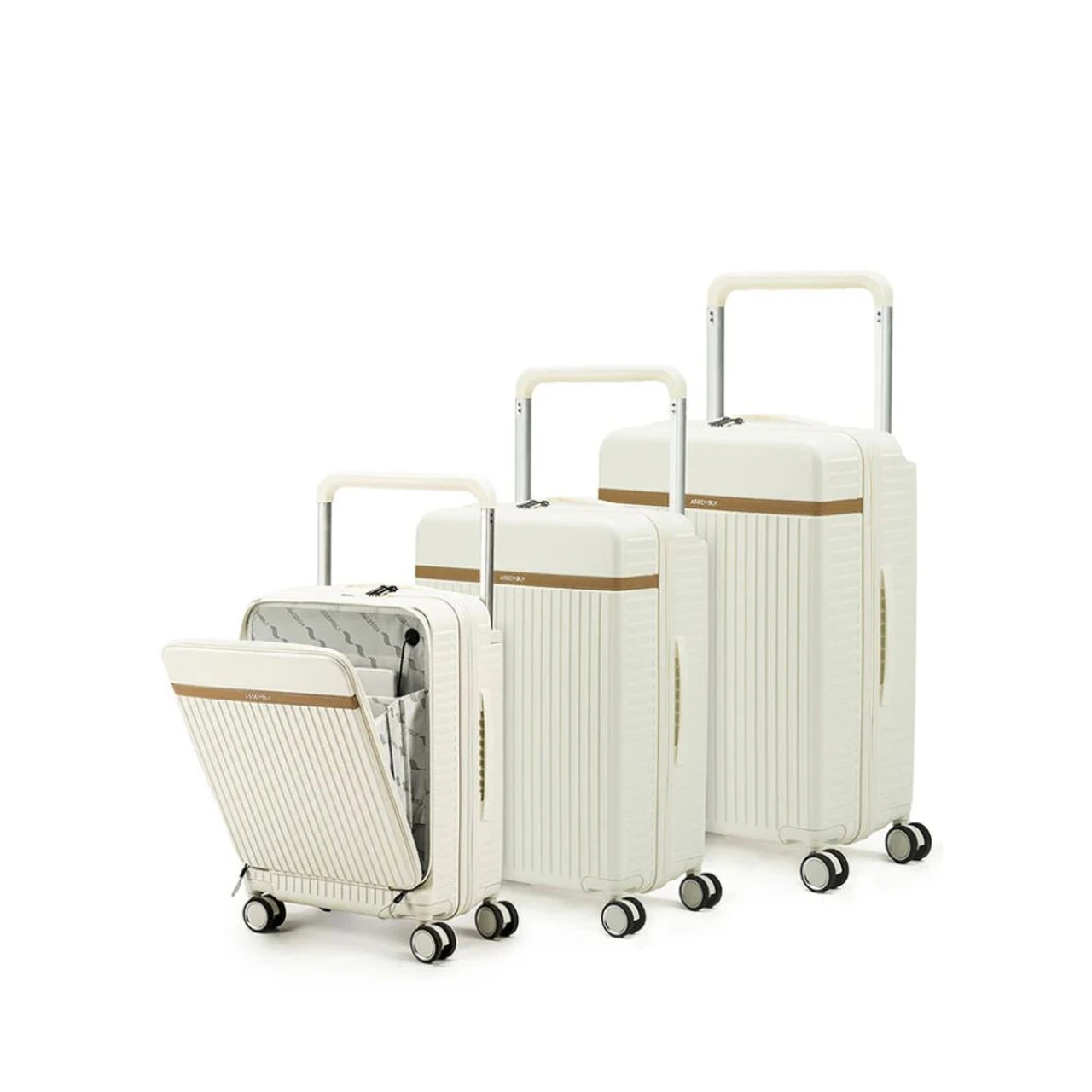 Assembly Rover Pro Combo Moon-White Set of 3 Luggage Trolley Bag