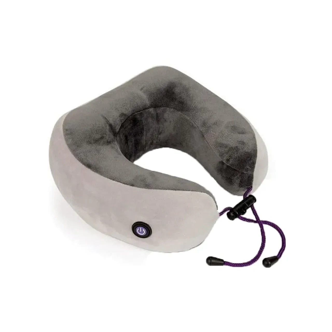 Viaggi Memory Foam Neck Massager Pillow with 3 Vibration Modes - Coffee Grey