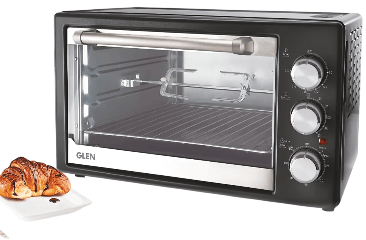 Glen Oven Toaster Griller 5030 BLRC 30L 1500W with Rotisserie & Convection Fan Black