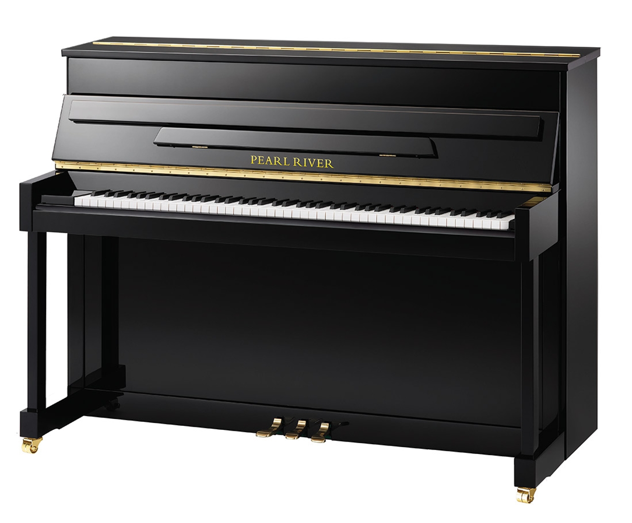 Pearl River Upright Piano EU110 Ebony High Polished With Bench