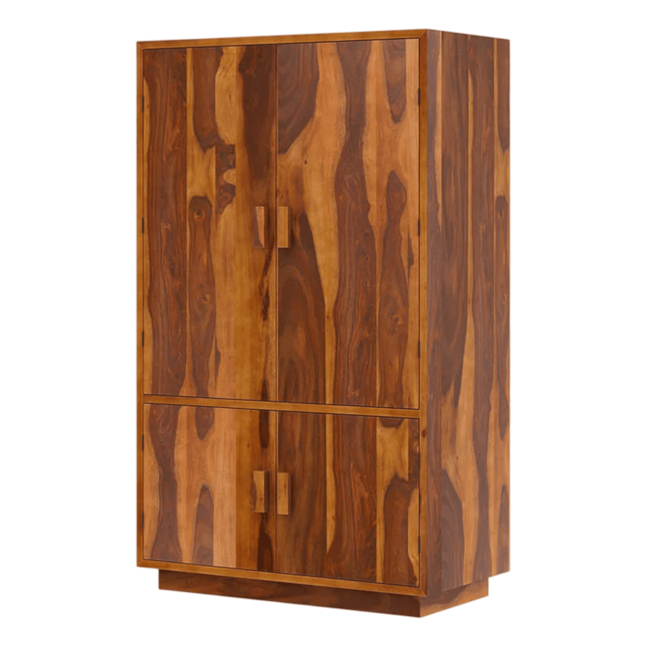 Hidenchic Solid Wood Wardrobe In Natural Finish -HNCF498