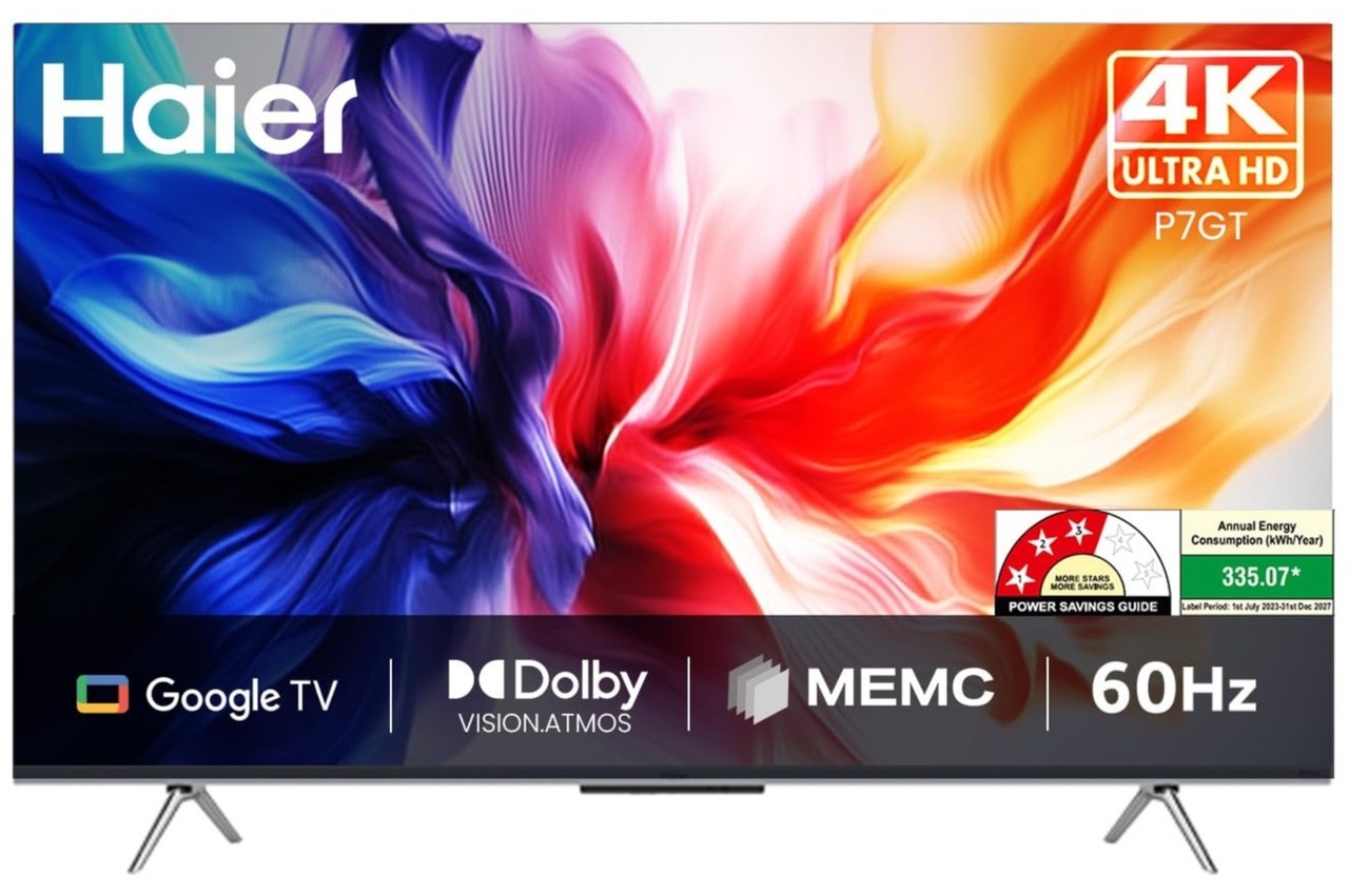 Haier 189 cm (75) P7GT Series 4K Ultra HD Smart LED Google TV 75P7GT (Grey)