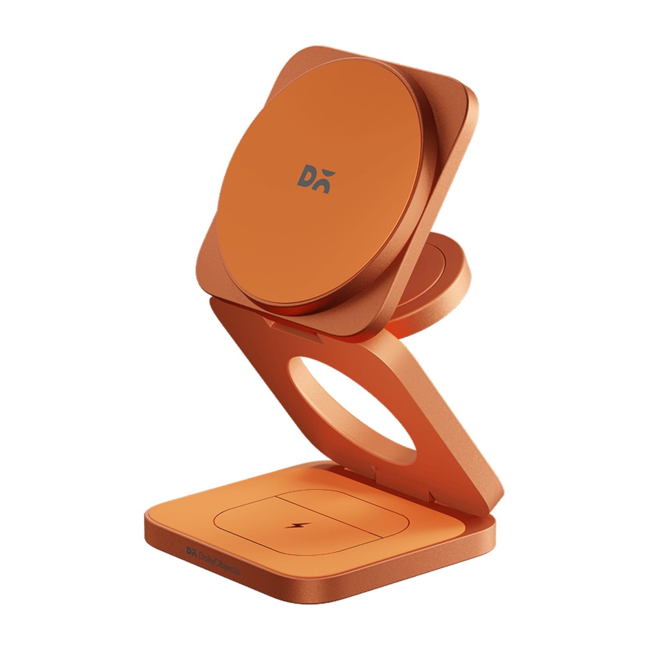 Surge Foldaway 3-in-1 Qi2.2-Certified MagSafe-Compatible Wireless Charger - Cosmic Orange